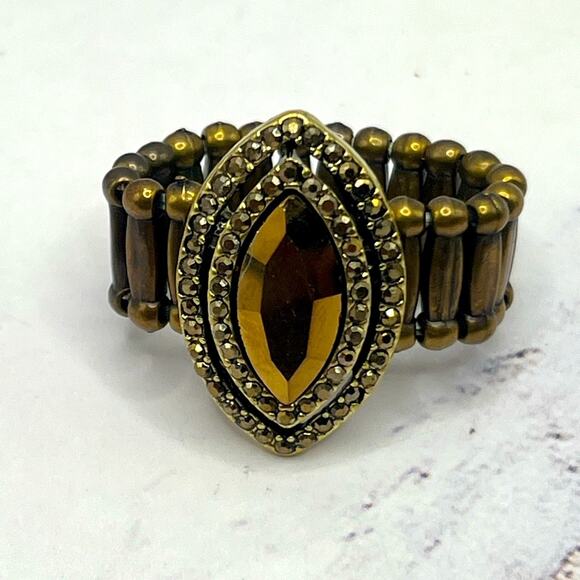 Fall/Autumn orange, brown, yellow ring lot of 10 - Picture 2 of 12